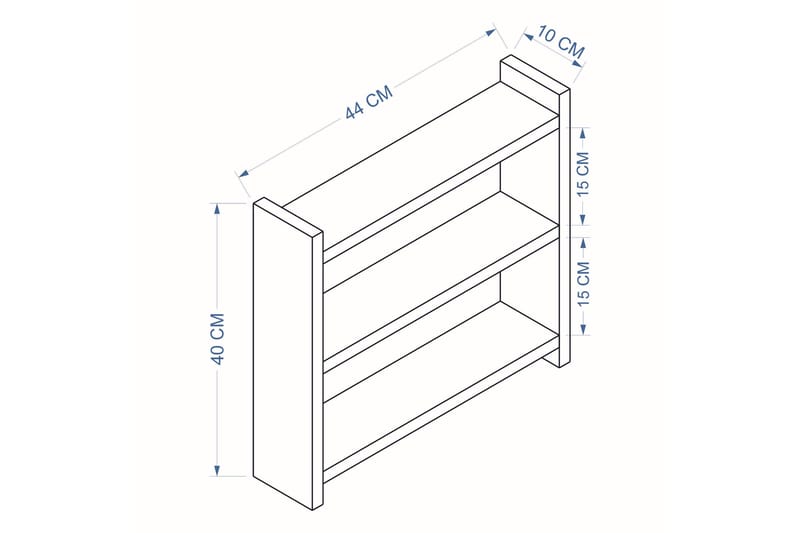 Kosmikoa Lagerhylla 44x10 cm - Valnöt - Förvaring - Hyllor - Förvaringshylla - Lagerhylla