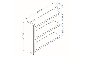 Kosmikoa Lagerhylla 44x10 cm - Vit - Förvaring - Hyllor - Förvaringshylla - Lagerhylla