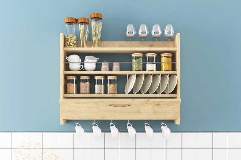 Rovdane Kryddhylla 85x15 cm - Trä/natur - Förvaring - Hyllor - Förvaringshylla - Kryddhylla