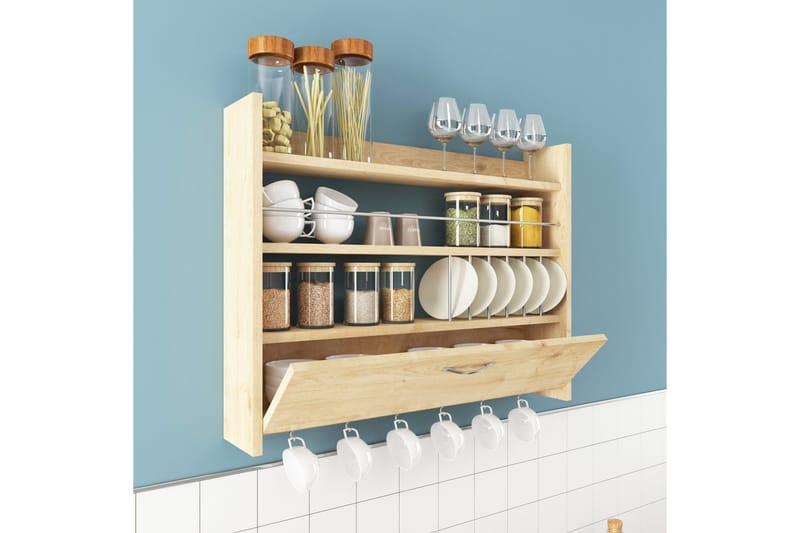 Rovdane Kryddhylla 85x15 cm - Trä/natur - Förvaring - Hyllor - Förvaringshylla - Kryddhylla
