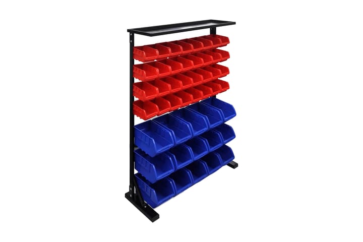 Blå & röd förvaringshylla för garageverktyg - Lagerhylla