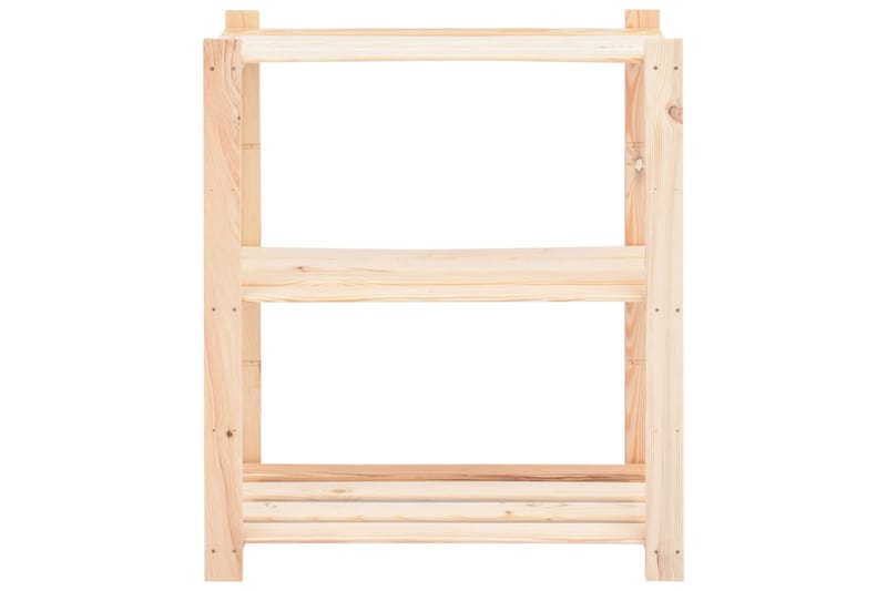 Förvaringshylla 3 hyllplan 80x38x90 massiv furu 150 kg - Beige - Förvaring - Hyllor - Förvaringshylla - Lagerhylla