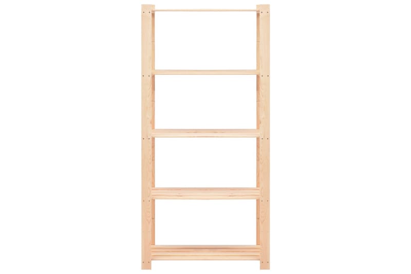 Förvaringshylla 5 hyllplan 80x38x170 cm massiv furu 250 kg - Beige - Förvaring - Hyllor - Förvaringshylla - Lagerhylla