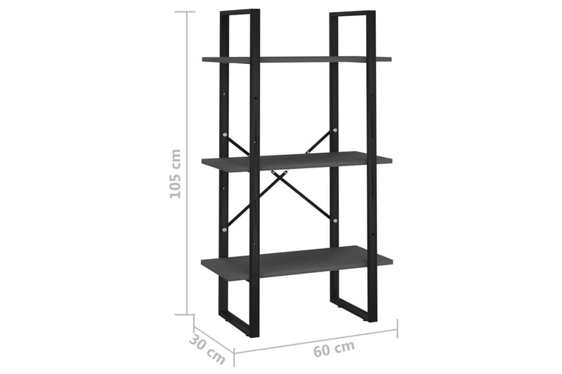 Förvaringshylla grå 60x30x105 cm spånskiva - Grå - Förvaring - Hyllor - Förvaringshylla - Lagerhylla