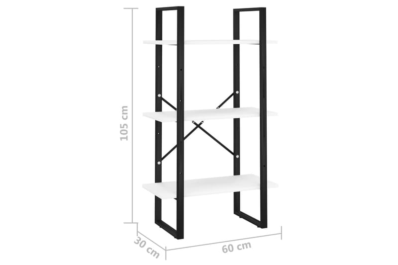 Förvaringshylla vit 60x30x105 cm spånskiva - Vit - Förvaring - Hyllor - Förvaringshylla - Lagerhylla