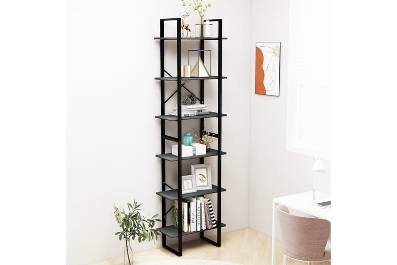 Förvaringshyllor 2 st grå 60x30x210 cm massiv furu - Grå - Förvaring - Hyllor - Förvaringshylla - Lagerhylla