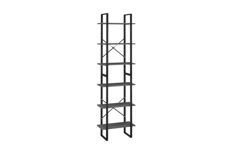 Förvaringshyllor 2 st grå 60x30x210 cm spånskiva - Grå - Förvaring - Hyllor - Förvaringshylla - Lagerhylla