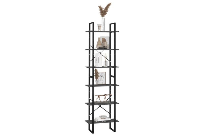 Förvaringshyllor 2 st grå 60x30x210 cm spånskiva - Grå - Förvaring - Hyllor - Förvaringshylla - Lagerhylla