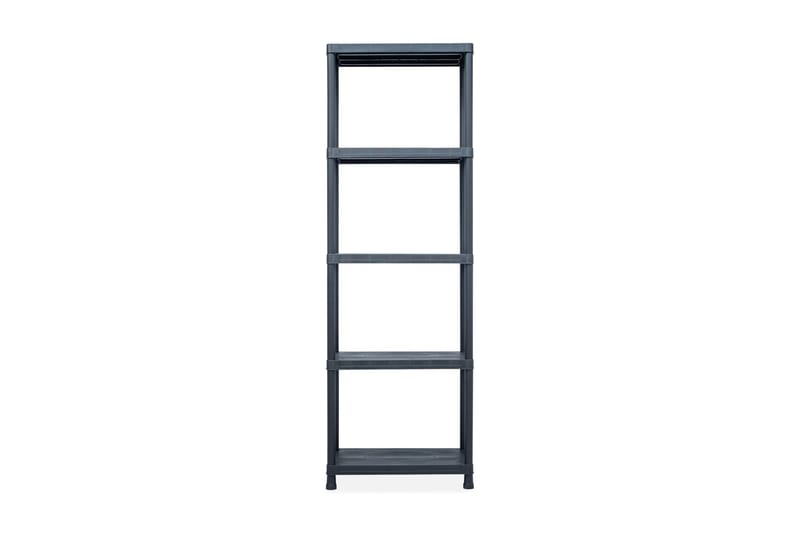 Förvaringshyllor 2 st svart 125 kg 60x30x180 cm plast - Svart - Förvaring - Hyllor - Förvaringshylla - Lagerhylla