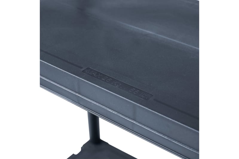 Förvaringshyllor 2 st svart 60x30x138 cm plast - Svart - Förvaring - Hyllor - Förvaringshylla - Lagerhylla