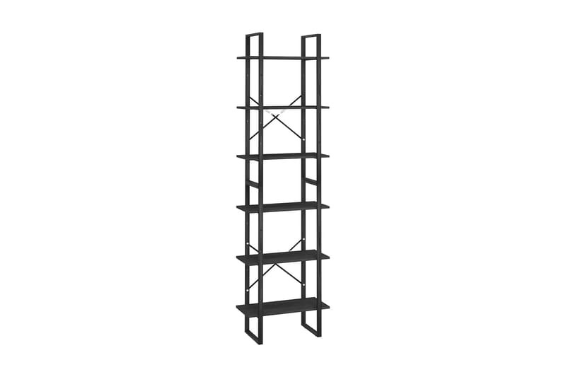 Förvaringshyllor 2 st svart 60x30x210 cm massiv furu - Lagerhylla