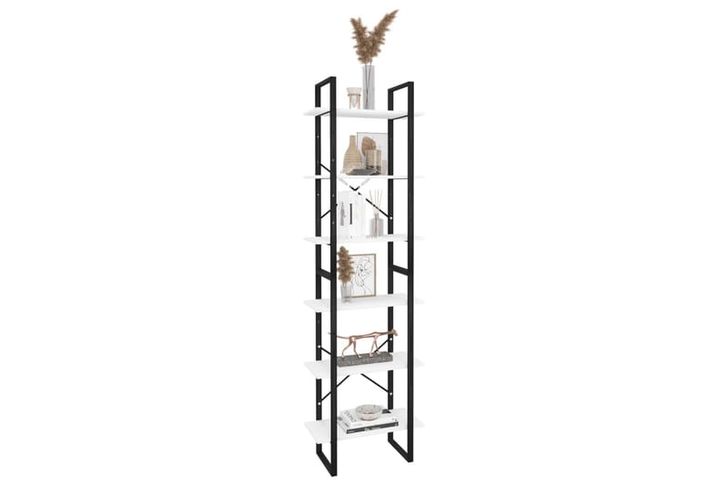 Förvaringshyllor 2 st vit 60x30x210 cm spånskiva - Vit - Förvaring - Hyllor - Förvaringshylla - Lagerhylla