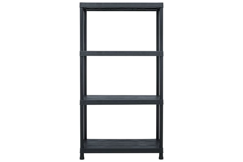 Förvaringshyllor 5 st svart 60x30x138 cm plast - Svart - Förvaring - Hyllor - Förvaringshylla - Lagerhylla