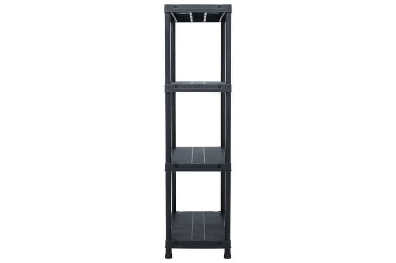 Förvaringshyllor 5 st svart 60x30x138 cm plast - Svart - Förvaring - Hyllor - Förvaringshylla - Lagerhylla