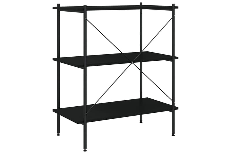 Hyllenhet med 3 hyllplan svart 80x40x92 cm - Svart - Förvaring - Hyllor - Förvaringshylla - Lagerhylla