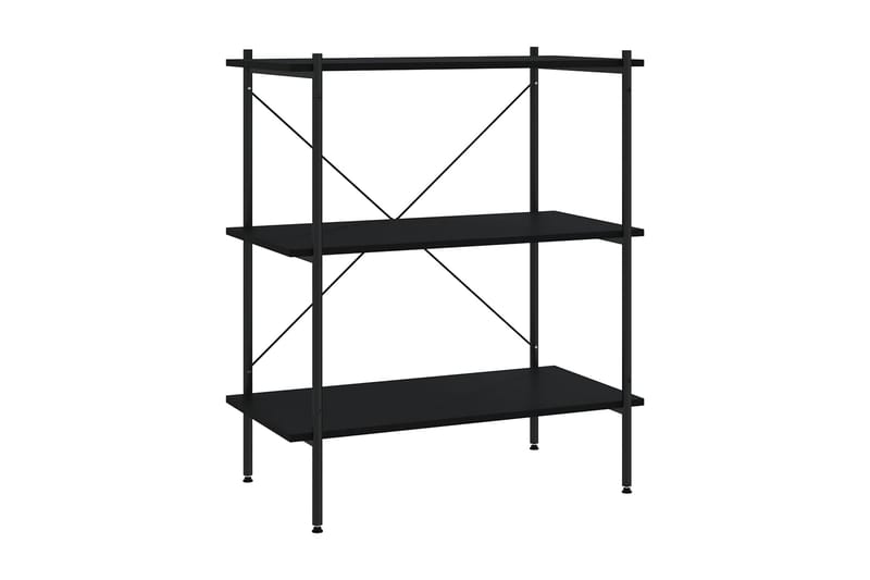 Hyllenhet med 3 hyllplan svart 80x40x92 cm - Svart - Förvaring - Hyllor - Förvaringshylla - Lagerhylla