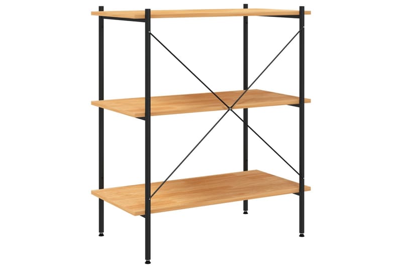 Hyllenhet med 3 hyllplan svart och ek 80x40x92 cm - Svart - Förvaring - Hyllor - Förvaringshylla - Lagerhylla