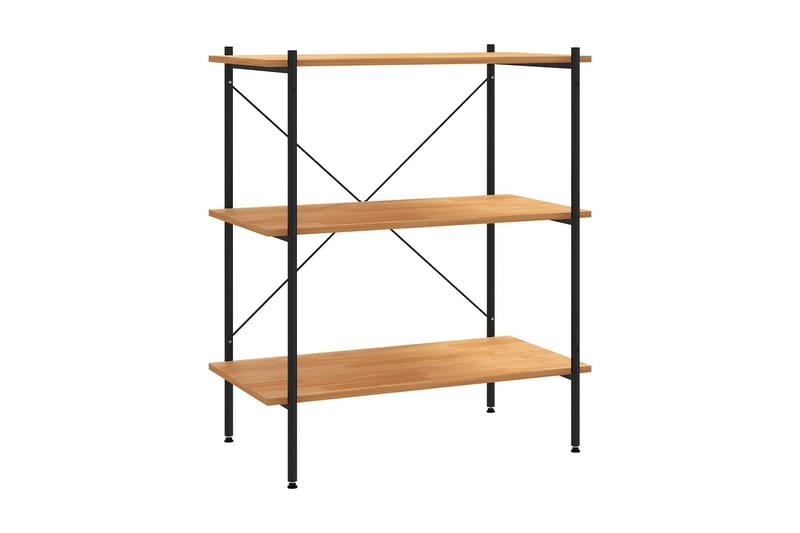 Hyllenhet med 3 hyllplan svart och ek 80x40x92 cm - Svart - Förvaring - Hyllor - Förvaringshylla - Lagerhylla