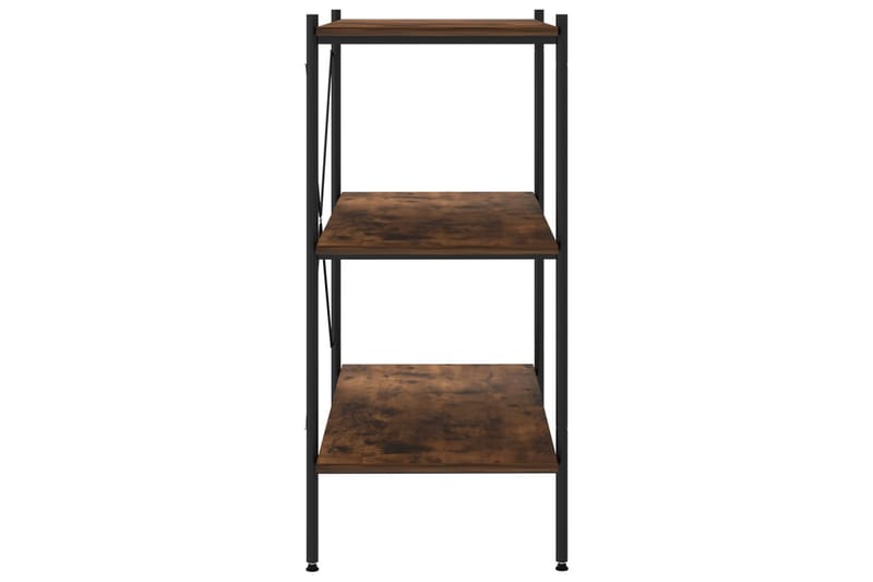 Hyllenhet med 3 hyllplan svart och mörkt trä 80x40x92 cm - Svart - Förvaring - Hyllor - Förvaringshylla - Lagerhylla