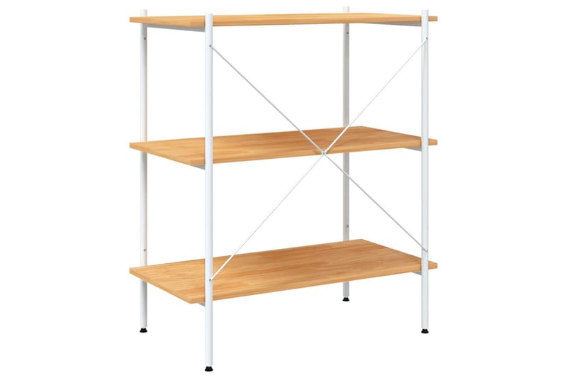 Hyllenhet med 3 hyllplan vit och ek 80x40x92 cm - Vit - Förvaring - Hyllor - Förvaringshylla - Lagerhylla