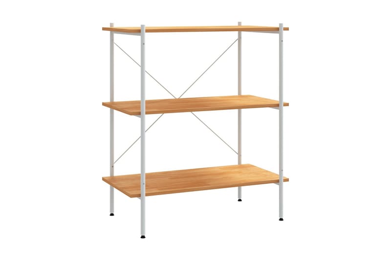 Hyllenhet med 3 hyllplan vit och ek 80x40x92 cm - Vit - Förvaring - Hyllor - Förvaringshylla - Lagerhylla