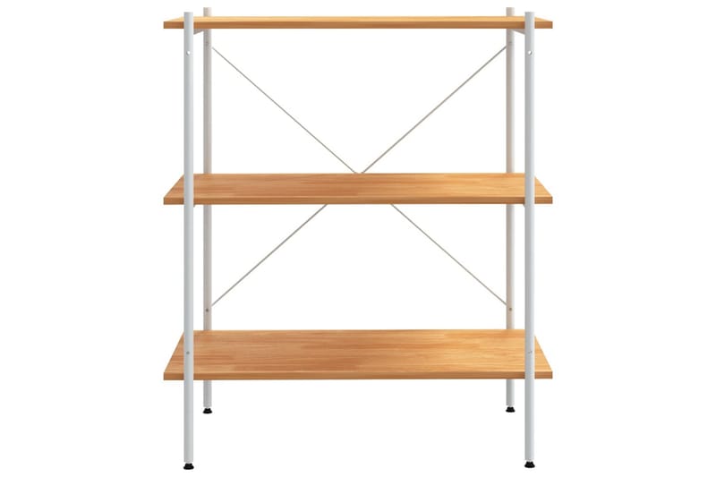 Hyllenhet med 3 hyllplan vit och ek 80x40x92 cm - Vit - Förvaring - Hyllor - Förvaringshylla - Lagerhylla
