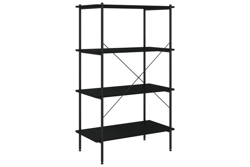 Hyllenhet med 4 hyllplan svart 80x40x130 cm - Svart - Förvaring - Hyllor - Förvaringshylla - Lagerhylla