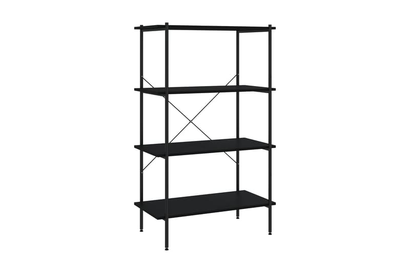 Hyllenhet med 4 hyllplan svart 80x40x130 cm - Svart - Förvaring - Hyllor - Förvaringshylla - Lagerhylla