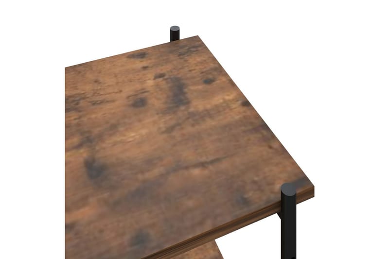 Hyllenhet med 4 hyllplan svart och mörkt trä 80x40x130 cm - Svart - Förvaring - Hyllor - Förvaringshylla - Lagerhylla