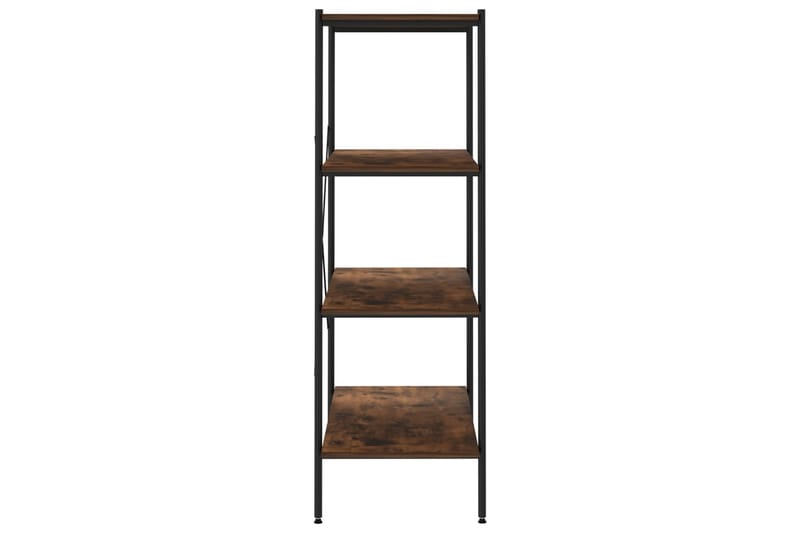 Hyllenhet med 4 hyllplan svart och mörkt trä 80x40x130 cm - Svart - Förvaring - Hyllor - Förvaringshylla - Lagerhylla