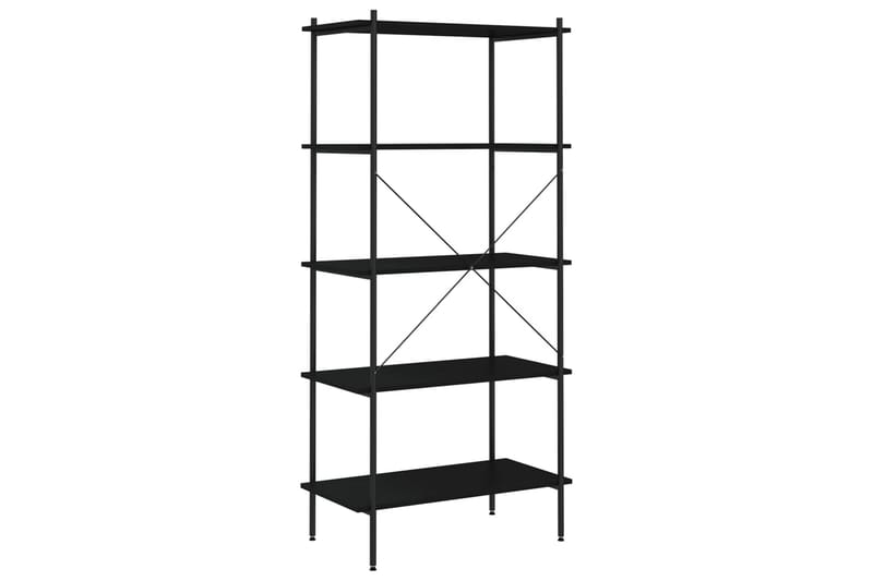 Hyllenhet med 5 hyllplan svart 80x40x163 cm - Svart - Förvaring - Hyllor - Förvaringshylla - Lagerhylla