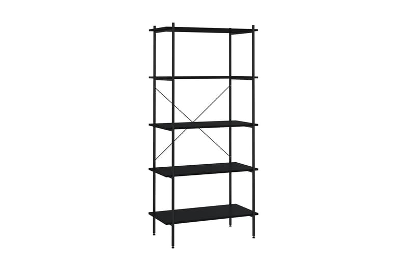 Hyllenhet med 5 hyllplan svart 80x40x163 cm - Svart - Förvaring - Hyllor - Förvaringshylla - Lagerhylla