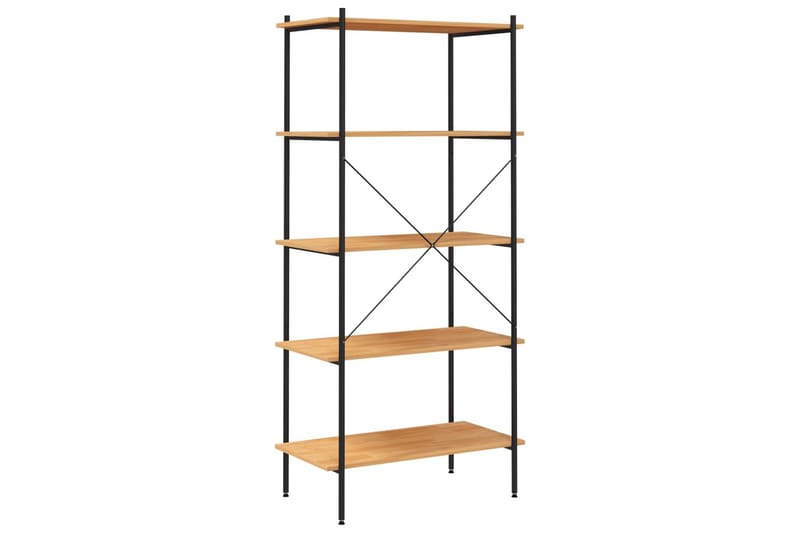 Hyllenhet med 5 hyllplan svart och ek 80x40x163 cm - Svart - Förvaring - Hyllor - Förvaringshylla - Lagerhylla