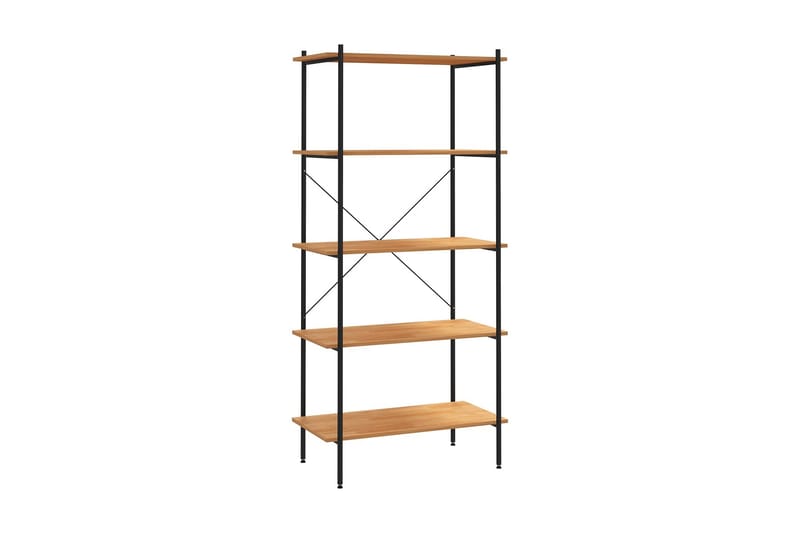 Hyllenhet med 5 hyllplan svart och ek 80x40x163 cm - Svart - Förvaring - Hyllor - Förvaringshylla - Lagerhylla