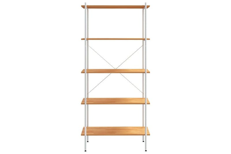 Hyllenhet med 5 hyllplan vit och ek 80x40x163 cm - Vit - Förvaring - Hyllor - Förvaringshylla - Lagerhylla