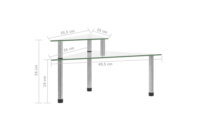 Kökshylla transparent 49,5x35x19 cm härdat glas - Transparent - Förvaring - Hyllor - Förvaringshylla - Lagerhylla
