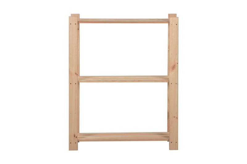 Lagerhylla 3 hyllplan 60x28,5x90 cm massiv furu - Brun - Förvaring - Hyllor - Förvaringshylla - Lagerhylla