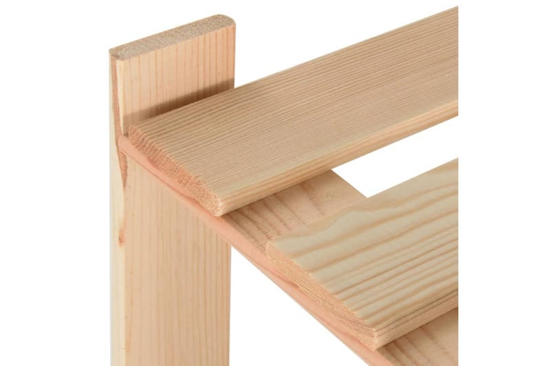 Lagerhylla 3 hyllplan 80x28,5x90 cm massiv furu - Brun - Förvaring - Hyllor - Förvaringshylla - Lagerhylla
