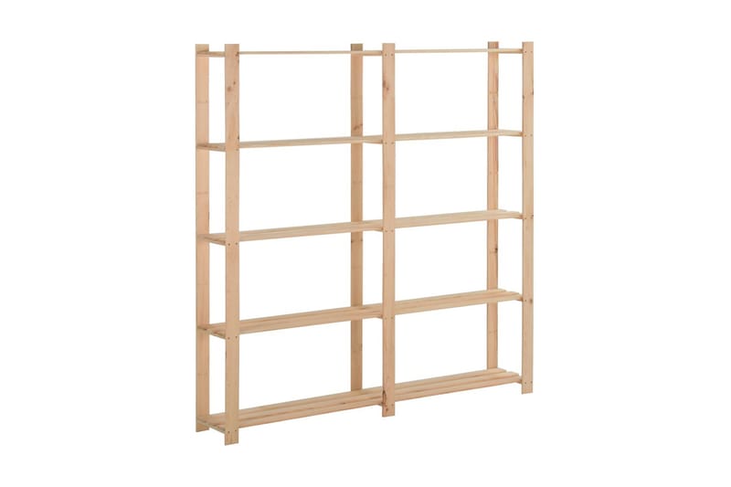 Lagerhylla 5 hyllplan 170x28,5x170 cm massivt granträ - Brun - Förvaring - Hyllor - Förvaringshylla - Lagerhylla