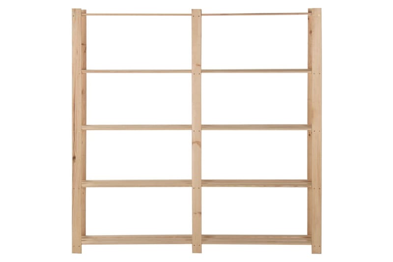 Lagerhylla 5 hyllplan 170x28,5x170 cm massivt granträ - Brun - Förvaring - Hyllor - Förvaringshylla - Lagerhylla
