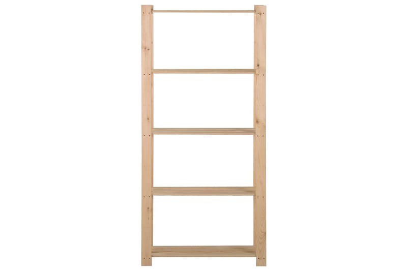 Lagerhylla 5 hyllplan 80x28,5x170 cm massiv furu - Brun - Förvaring - Hyllor - Förvaringshylla - Lagerhylla