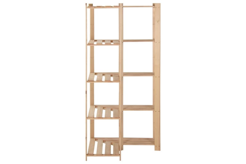 Lagerhylla hörn 5 hyllplan 82,5x82,5x170 cm massiv furu - Brun - Förvaring - Hyllor - Förvaringshylla - Lagerhylla