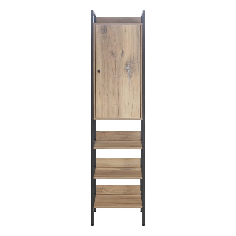 Vinställ Bjeldor Rustic melamin 44x40x180 cm - brun - Förvaring - Hyllor - Förvaringshylla - Vinställ & vinhylla