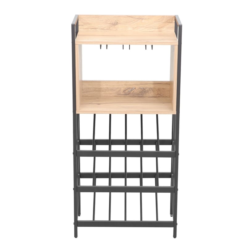 Vinställ Bjeldor Rustic melamin 51x30x108 cm - rustik - Förvaring - Hyllor - Förvaringshylla - Vinställ & vinhylla