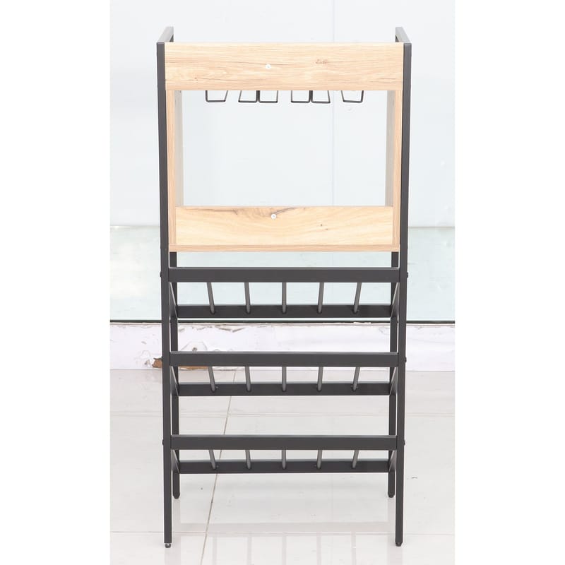 Vinställ Bjeldor Rustic melamin 51x30x108 cm - rustik - Förvaring - Hyllor - Förvaringshylla - Vinställ & vinhylla
