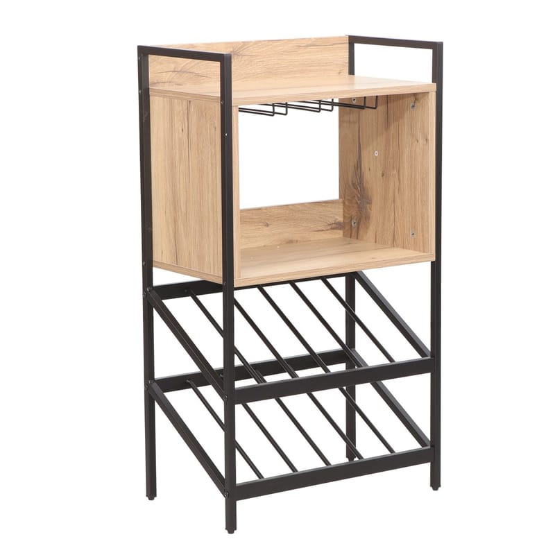 Vinställ Bjeldor Rustic melamin 51x30x90 cm - rustik - Förvaring - Hyllor - Förvaringshylla - Vinställ & vinhylla