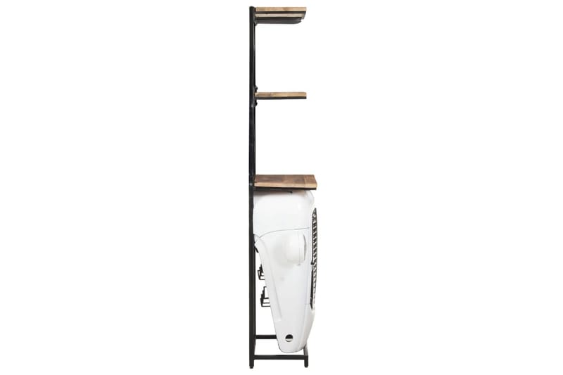 Vinhylla traktor vit 49x31x170 cm grovt mangoträ - Vit - Förvaring - Hyllor - Förvaringshylla - Vinställ & vinhylla