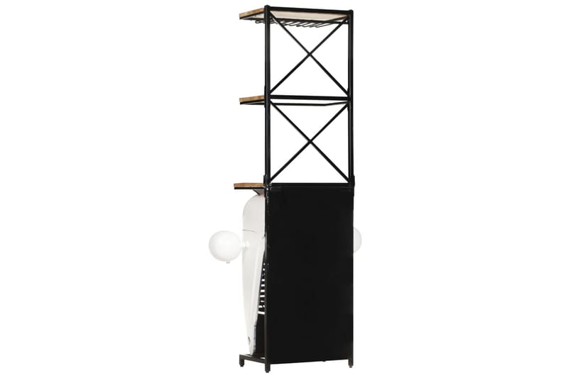 Vinhylla traktor vit 49x31x170 cm grovt mangoträ - Vit - Förvaring - Hyllor - Förvaringshylla - Vinställ & vinhylla