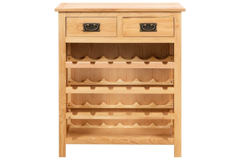 Vinskåp 72x32x90 cm massiv ek - Brun - Förvaring - Hyllor - Förvaringshylla - Vinställ & vinhylla