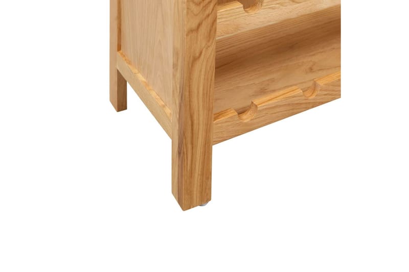 Vinskåp 72x32x90 cm massiv ek - Brun - Förvaring - Hyllor - Förvaringshylla - Vinställ & vinhylla